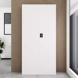 핫 세일 2 도어 현대 사무실 금속 저장 파일 캐비닛 4 선반 서류 정리 캐비닛 홈 창고 작업장 튼튼한 강철 플라스틱 - Product Image 5