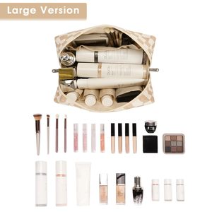 Borsa per il Trucco in Pelle PU Artificiale con Chiusura a Cerniera Diamantata, Grande Capacità, Organizer Cosmetico da Viaggio con Scomparti per Donne e <span class=keywords><strong>Ragazze</strong></span> - Product Image 2