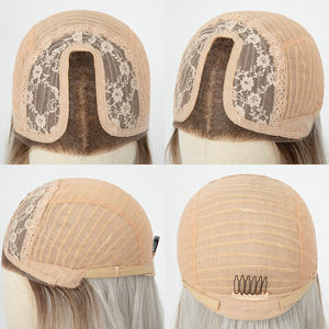 Perruque en dentelle monofilament invisible en <span class=keywords><strong>cheveux</strong></span> synthétiques de qualité supérieure pour femmes, avec fibre Futura, vente en gros - Product Image 5