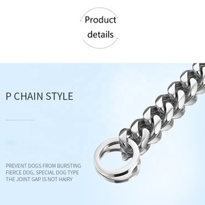 Setelan kecil anak anjing Pitbull kalung rantai anjing Royal Choke emas mawar kerah rantai anjing tugas berat - Product Image 5