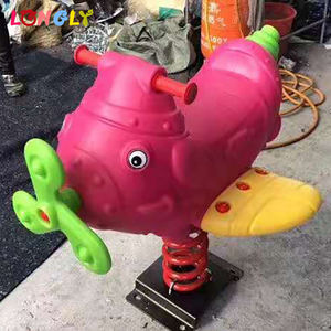 Cheval à <span class=keywords><strong>Bascule</strong></span> à Ressort Pas Cher pour Enfants, Balançoire Extérieure en Plastique pour Aire de Jeux - Product Image 5