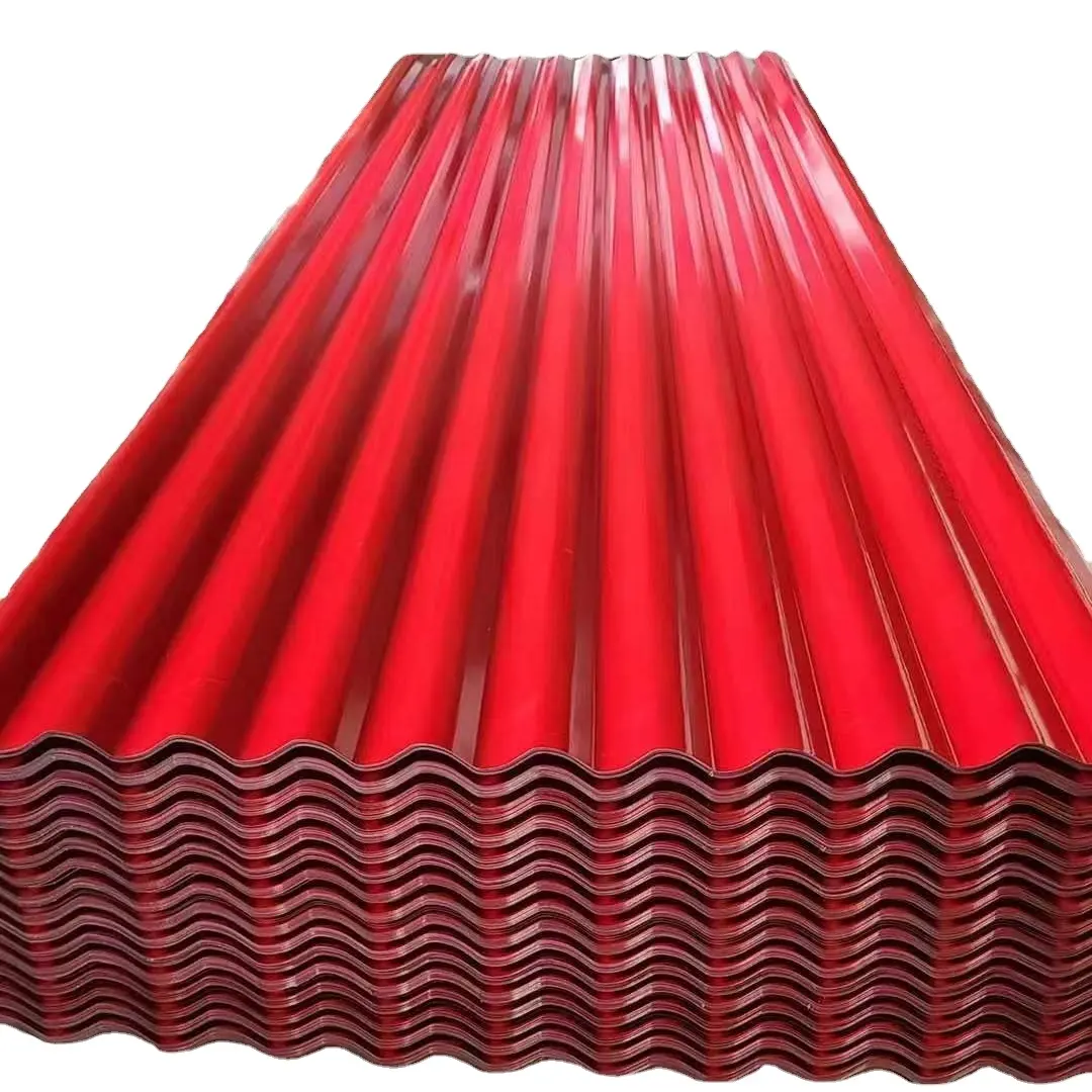 6m prezzi iron ibr foglio di colore ondulato in acciaio tetto lamiera zincata zinco alluminio ppgi lamiera di copertura in metallo prezzo