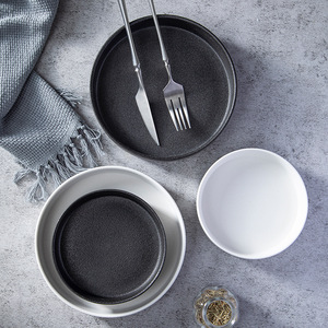 NEWELL Plato platos modernos clásico Assiette juego de vajilla salón de <span class=keywords><strong>banquetes</strong></span> platos de cerámica blanca plato Newell logotipo personalizado restaurante - Product Image 4