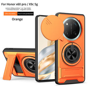 Coque de téléphone antichoc magnétique avec béquille et fenêtre coulissante pour Honor X8D 500 Magic 8 Pro Pura 80 Pro+ Étui magnétique pour support de voiture - Product Image 2