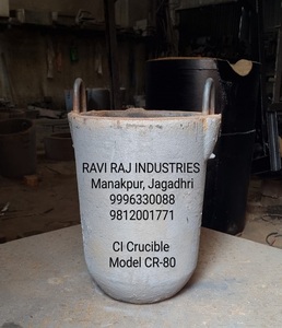 Crisol CI resistente al calor de primera calidad para fusión de zinc y escoria de aluminio para uso de refinación y reciclaje de fundición de metales - Product Image 1