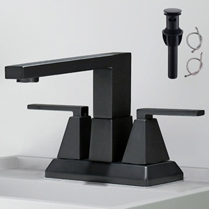 Grifo AOWE de Alta Calidad con Diseño Moderno, 2 Manijas, Montaje en Cubierta con Distancia entre Ejes de 4 Pulgadas, Sin Contacto, Cerámica, Aleación de Zinc Ennegrecida, Garantía de 5 Años - Product Image 5