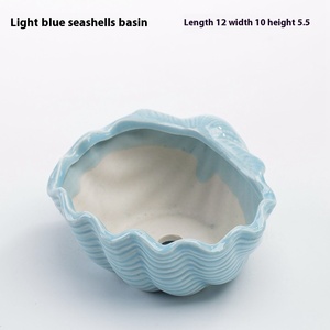 Hot Sale Modern Large Ceramic Terracotta <strong>Pot</strong> Drainage Hole Cute Cartoon Whale Shell Meat Plant Ornament Marine Fleshy Flower <strong>Pot</strong> - Product Image 4