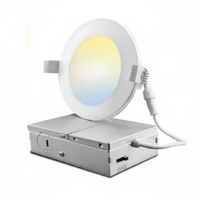 Serie 5 CCT 16W LED Luz empotrable Panel inteligente Luz blanca con diseño moderno ajustable para luces descendentes de taller u oficina