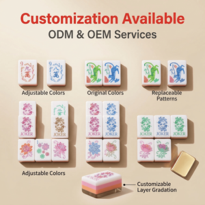 Ensemble <span class=keywords><strong>de</strong></span> Mahjong Américain <span class=keywords><strong>de</strong></span> Luxe Moderne en Cristal, Design Minimaliste, Perles Acryliques, Jeu Universel à Tenir à la Main pour Usage Domestique et Cadeau - Product Image 1