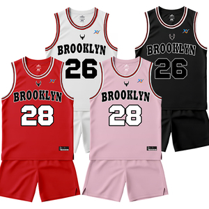 Ensemble de maillots de basket-ball personnalisés avec impression <span class=keywords><strong>Brooklyn</strong></span>, uniforme d'équipe sportive, <span class=keywords><strong>maillot</strong></span> et short respirants, impression par sublimation personnalisée - Product Image 1