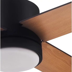 พัดลมเพดาน LED สีดำทันสมัยพร้อมรีโมทคอนโทรล6สปีดมอเตอร์ไฟฟ้ากระแสตรงไฟปรับได้สำหรับห้องนอนห้องนั่งเล่น - Product Image 2