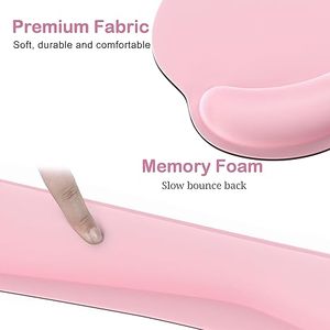 Màu rắn thoải mái cổ tay chuột <span class=keywords><strong>Pad</strong></span> màu hồng văn phòng bàn phím <span class=keywords><strong>pad</strong></span> thư giãn Silicone cổ tay phần còn lại Mousepad Bộ - Product Image 6