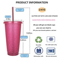 Gobelet isotherme Suertestarry pour bouteille d'eau en plastique réutilisable et tasse de voyage 32oz, lot de 5 (noir) pour fêtes/anniversaires et utilisation en voiture