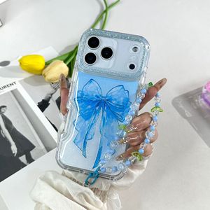 เคสโทรศัพท์ใสแบบมีกลิตเตอร์น่ารัก พร้อมสายคล้องลูกปัด สำหรับ iPhone 17 16 15 14 13 Pro Max รับผลิตตามสั่ง ขายส่ง เคสป้องกันสำหรับผู้หญิง - Product Image 2