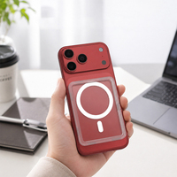Nouvelle coque de téléphone transparente avec porte-cartes, protection magnétique puissante, fente pour cartes, étui de protection pour cartes de jeu, étui de présentation
