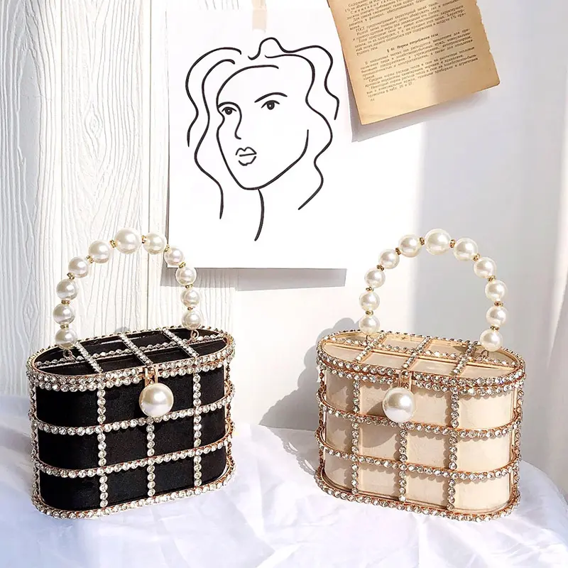 Fashion Pearl Handtasche für Mädchen Party Clutches Handtaschen Luxus Dinner Bucket Box Umhängetasche Frauen Abend tasche