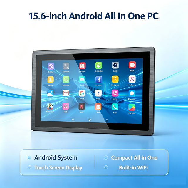 15.6 Inch Android Industrial Touch Screen All in One PC with DVI Interface Wall-Mounted Industrial Touch Screen Monitor