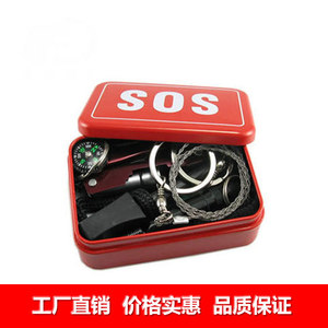 Kit de Supervivencia de Emergencia SOS, Herramienta Multifuncional de Plástico Rojo para Uso en Campamentos al Aire Libre y Vehículos - Product Image 3