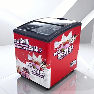 Congélateurs vitrine pour glaces et bâtonnets glacés en promotion, 105L/280L/350L/450L, avec porte vitré<span class=keywords><strong>e</strong></span> incurvé<span class=keywords><strong>e</strong></span> - Product Image 1