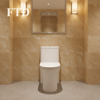WC monobloc allongé en céramique de style moderne sud-américain OT308 à double chasse pour hôtels et villas, avec évacuation en S