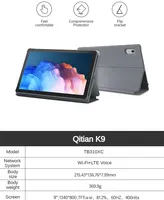 Lenovo M9/K9 TB310XC Tablet portabel 9-inci, Tablet 4G + 64G Android 12 Tablet Tab M9 9-inci Arctic Grey RAM 4GB 64GB 4G