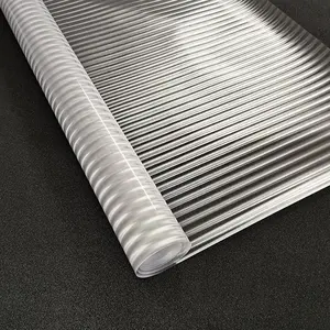 Self Adhesive Reeded Glass Film Heat Insulation UV Blocking Privacy Film Anti UV Glass Covering Film for Home Office