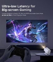 Projecteur LCD Mini Portable 720P pour Smartphone, Système Android 14 OEM, Ultra Courte Portée, WiFi Sans Fil, Home Cinéma de Poche