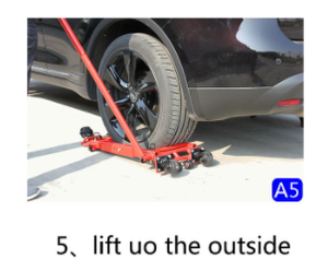 1 tonne de chariot mécanique en acier chariot à roue à levier pour l'entretien des voitures - Product Image 6