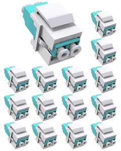 OEM ODM 15 pièces Coupleur duplex LC vers LC F/F <span class=keywords><strong>Jack</strong></span> Keystone Modulaire Coupleur duplex multimode LC OM3 <span class=keywords><strong>Adaptateur</strong></span> de câble à fibre <span class=keywords><strong>optique</strong></span> MM pour - Product Image 1