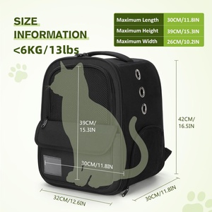 Waterproof Oxford Breathable Pet <strong>Carrier</strong> Bag Portable <strong>Cat</strong> <strong>Carrier</strong> <strong>Backpack</strong> for Travel - Product Image 2