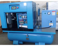 Compresor de Aire de Tornillo Sin Aceite Todo en Uno Guxing EMP-10A 22/15/11/7.5Kw con Secador de Aire, Tanque, CA 380V, Refrigerado por Aire, Silencioso, Estacionario AI