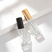 Flacons de parfum miniatures de luxe portables en verre carré, 3 ml-30 ml, avec pulvérisation fine, finition mate/transparente
