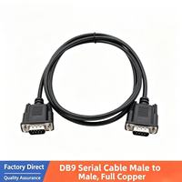 Cable Serial DB9 de Cobre Libre de Oxígeno, Conexión RS232 Macho-Macho, para Máquina de Grabado, Núcleo de Nueve Pines, Conexión COM Cruzada