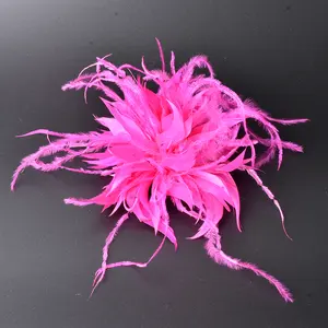 Wholesale Multiple Colors Feathers Brooch Hair Accessories Decoration Flowers Feather For Hat Adornment Costumes Sale