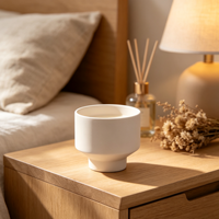 Vases à bougies en céramique avec logo personnalisé, pots à bougies vides, contenants à bougies à marque privée, vente en gros pour les marques de bougies parfumées