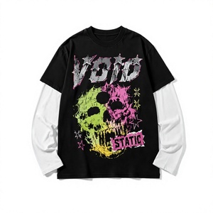 Camiseta de Manga Corta con Cuello Redondo y Estampado Gráfico para Hombre, 100% Algodón, Estilo Urbano - Product Image 2