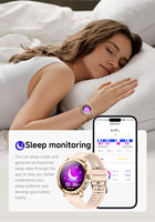Montre connectée KC102 1.32 pouces AMOLED, étanche IPX8, surveillance ECG, suivi de la fréquence cardiaque, suivi scientifique du sommeil 24h/24, oxygène sanguin, HRV
