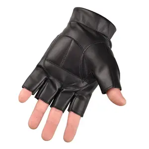 Touchscreen Motorrad Halb finger Leder finger lose benutzer definierte Handschuhe