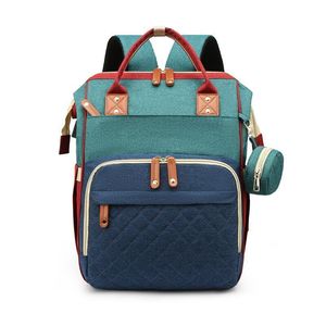 2025 moda mamá bolsas de pañales conjunto mochila bebé pañal al por mayor cambiar cama mamá bolsa de pañales - Product Image 2
