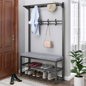 Tabouret à chaussures, <span class=keywords><strong>porte</strong></span>-<span class=keywords><strong>manteau</strong></span>, armoire de rangement simple intégrée à la <span class=keywords><strong>porte</strong></span> - Product Image 3