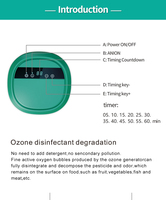 Mini générateur d'ozone électrolytique avec écran tactile intelligent et contrôle par application, machine de nettoyage des fruits et légumes