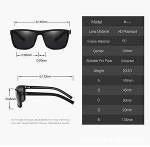 Nuovissimi <span class=keywords><strong>Occhiali</strong></span> da Sole Quadrati per Uomo e Donna, Design alla Moda, Personalizzabili, UV400 <span class=keywords><strong>Polarizzati</strong></span>, <span class=keywords><strong>Occhiali</strong></span> da Sole Sportivi - Product Image 5