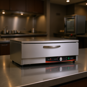 Vevor Tiroir chauffant électrique commercial 1500W en acier inoxydable, chauffe-plats compact et autonome, équipement de cuisine - Product Image 2