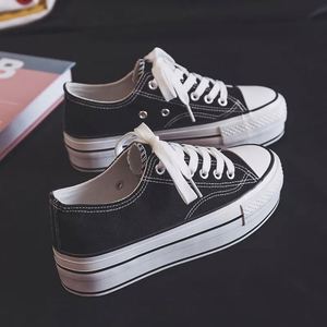 Antsfight Trendy Women's Eco-Friendly Canvas Platform Sneakers with Medium <b>Heel</b> (3-5cm) Made in Mainland China Sewing Detail - Product Image 2