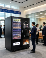 Distributeur automatique commercial combiné pour snacks, boissons et café – Kiosque de vente multi-paiements en libre-service