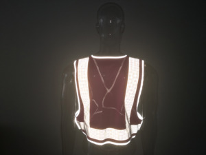 Mềm Mại Màu Hồng Thoáng Khí Trẻ Em Của An Toàn Vest Với Có Thể Điều Chỉnh Móc Vòng Lặp Fastener Phản Quang Đấm Vải Biểu Tượng Tùy Chỉnh - Product Image 6