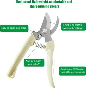 Hot Sale Pruner Garden Scissors <b>Tree</b> Pruners Stainless Steel <b>Pruning</b> with Curved Blade Plant Cutting <b>Tools</b> Trimming Scissors - Product Image 4