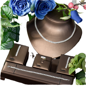 Ensemble de bijoux HIBRIDE pour femmes, boucles d'oreilles, collier et bague en forme de goutte d'eau, plaqué platine, zircone cubique, cadeau de mariage pour femmes, accessoires de bijoux - Product Image 2