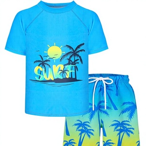 Nouveau Maillot de Bain Garçon 2026 à Imprimé Animal, Ensemble Short et T-shirt Manches Courtes, Tailles M-L, Séchage Rapide et Respirant - Product Image 2