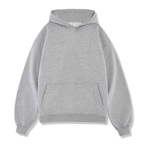 Logo personnalisé essentiel sweats à capuche 350 Gsm hommes couleur unie pull surdimensionné sweats à capuche pour hommes sans ficelle fermeture éclair blanc 350 Gsm sweat à capuche - Product Image 3